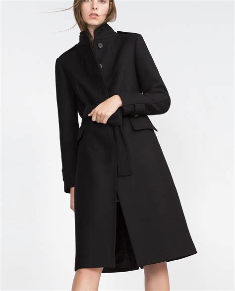 black coat womens zara